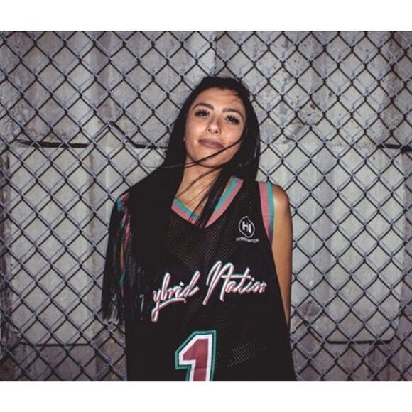 Hybrid Nation x Vayner Sports Jersey Pink/Teal Unisex S Limited Edition - Picture 2 of 9